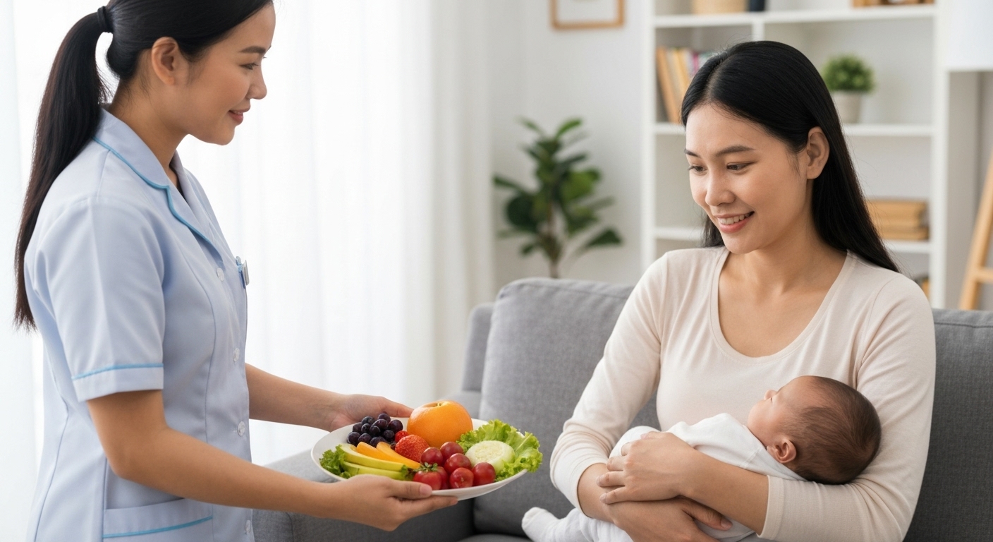Hình ảnh minh họa dinh dưỡng cho mẹ sau sinh