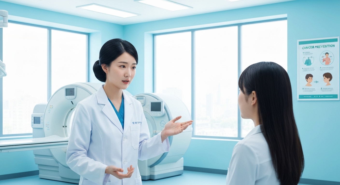 Hình ảnh minh họa quá trình tầm soát ung thư với các thiết bị y tế hiện đại.