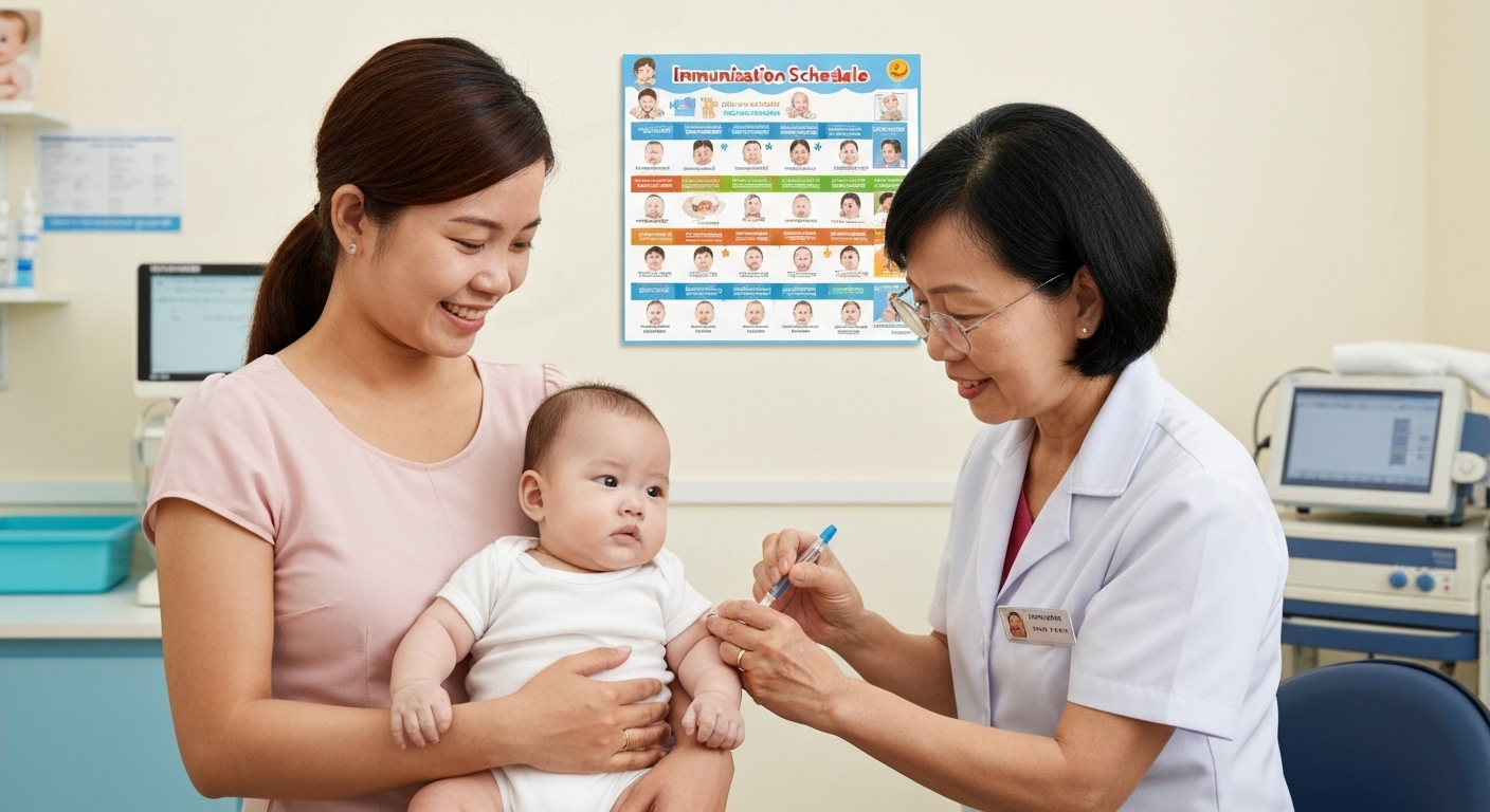Hình ảnh minh họa lịch tiêm chủng cho bé