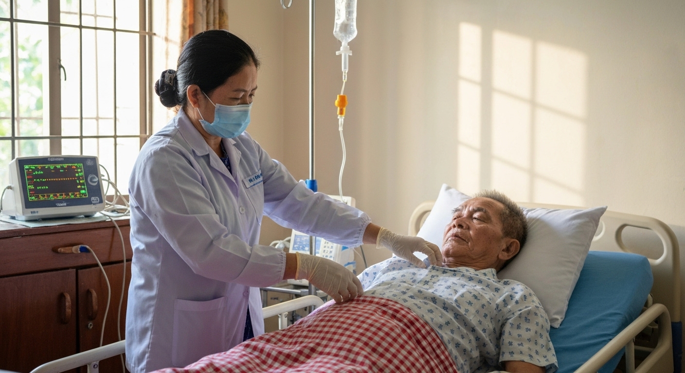 Hình ảnh minh họa dịch vụ chăm sóc bệnh nhân tại nhà.