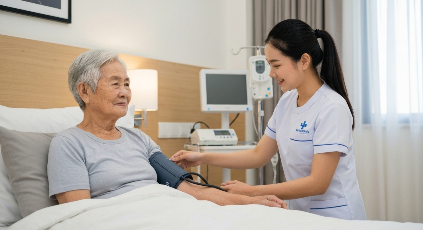 Chăm sóc bệnh nhân tận tình tại nhà.