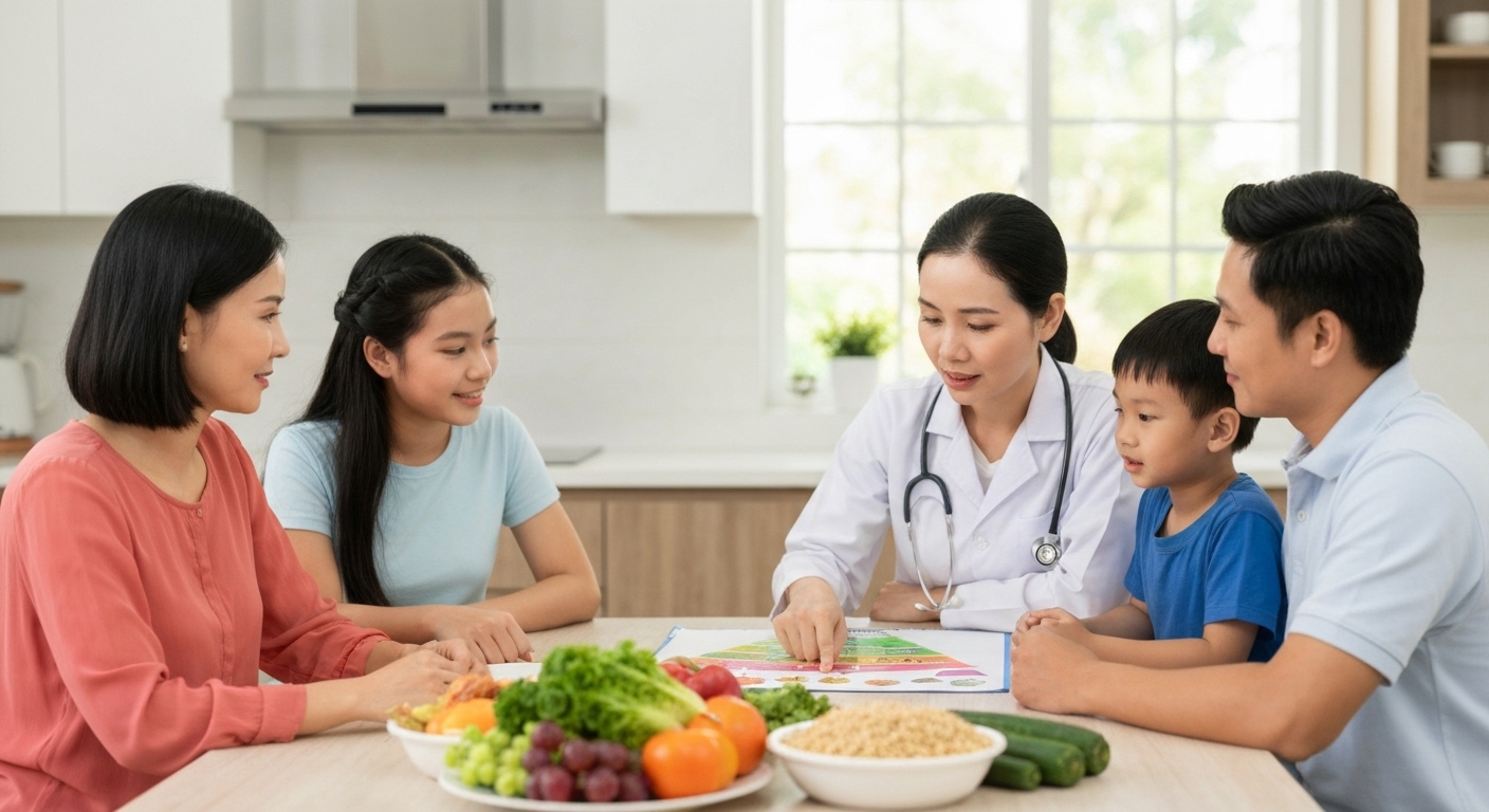 Bác sĩ tư vấn dinh dưỡng cho cả gia đình