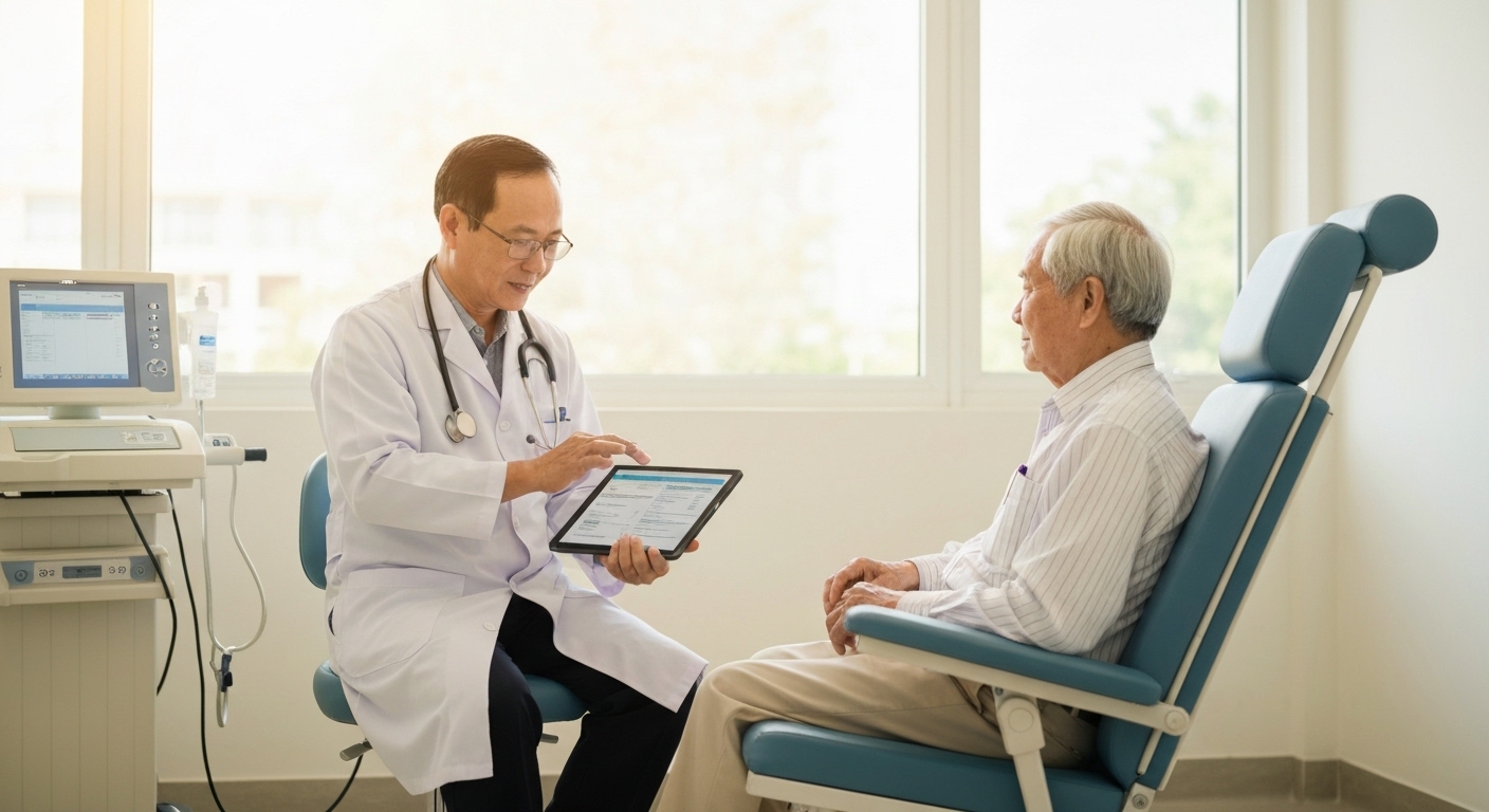 Bác sĩ gia đình làm việc trong bệnh viện