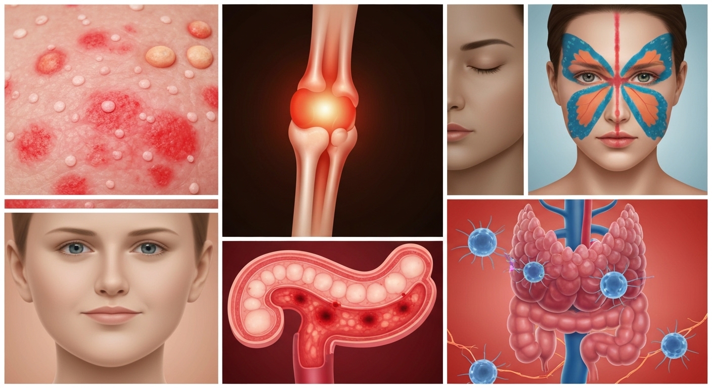 Ảnh minh họa các loại bệnh tự miễn phổ biến