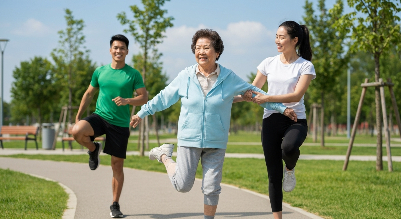 Gia đình và người chăm sóc cùng hỗ trợ bệnh nhân duy trì lối sống năng động và tinh thần tích cực.