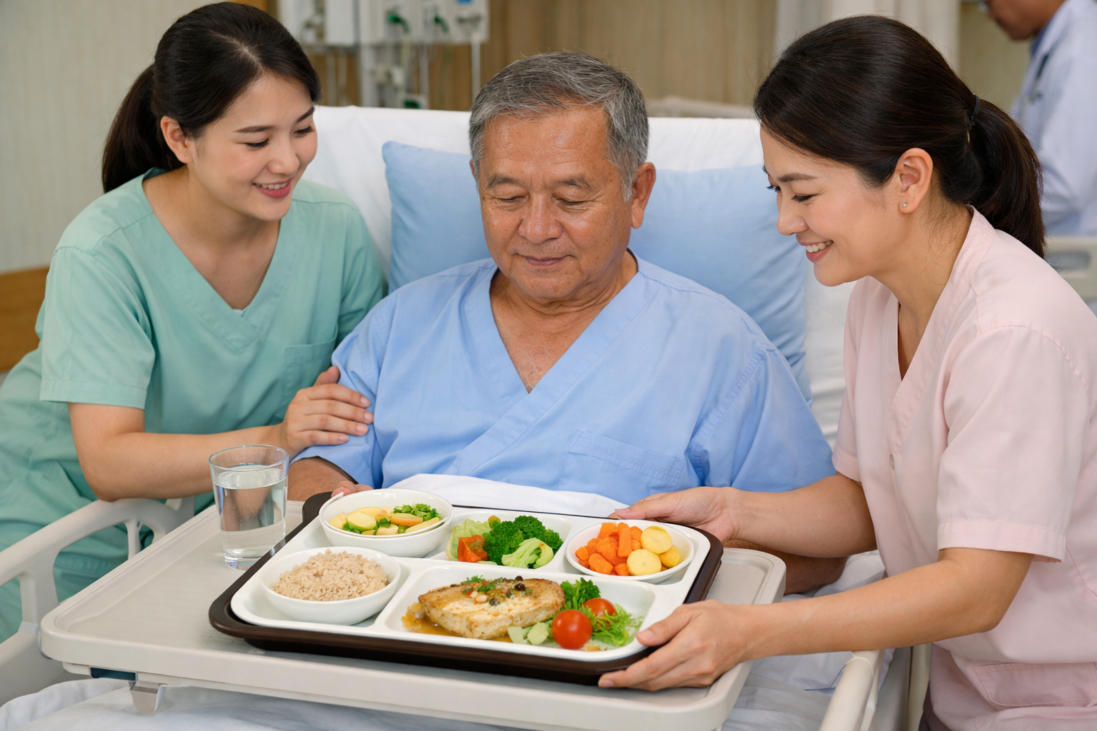 Bữa ăn dinh dưỡng cân bằng dành cho người đang phục hồi chức năng sau tai biến mạch máu não