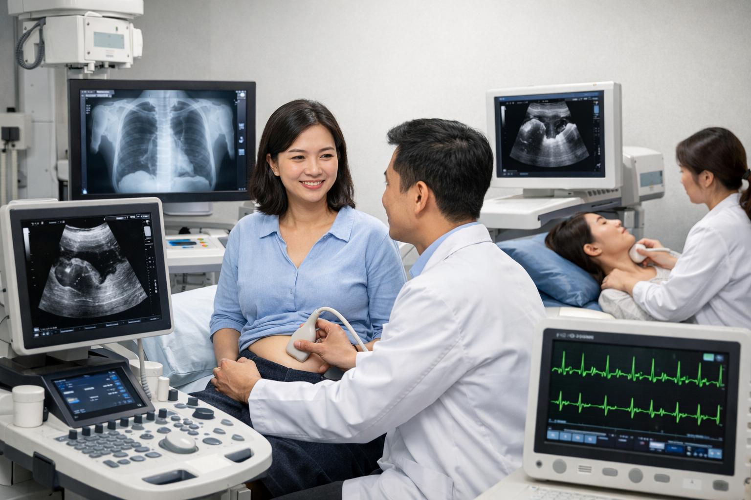 Hệ thống máy móc y tế hiện đại hỗ trợ chẩn đoán chính xác trong khám sức khỏe