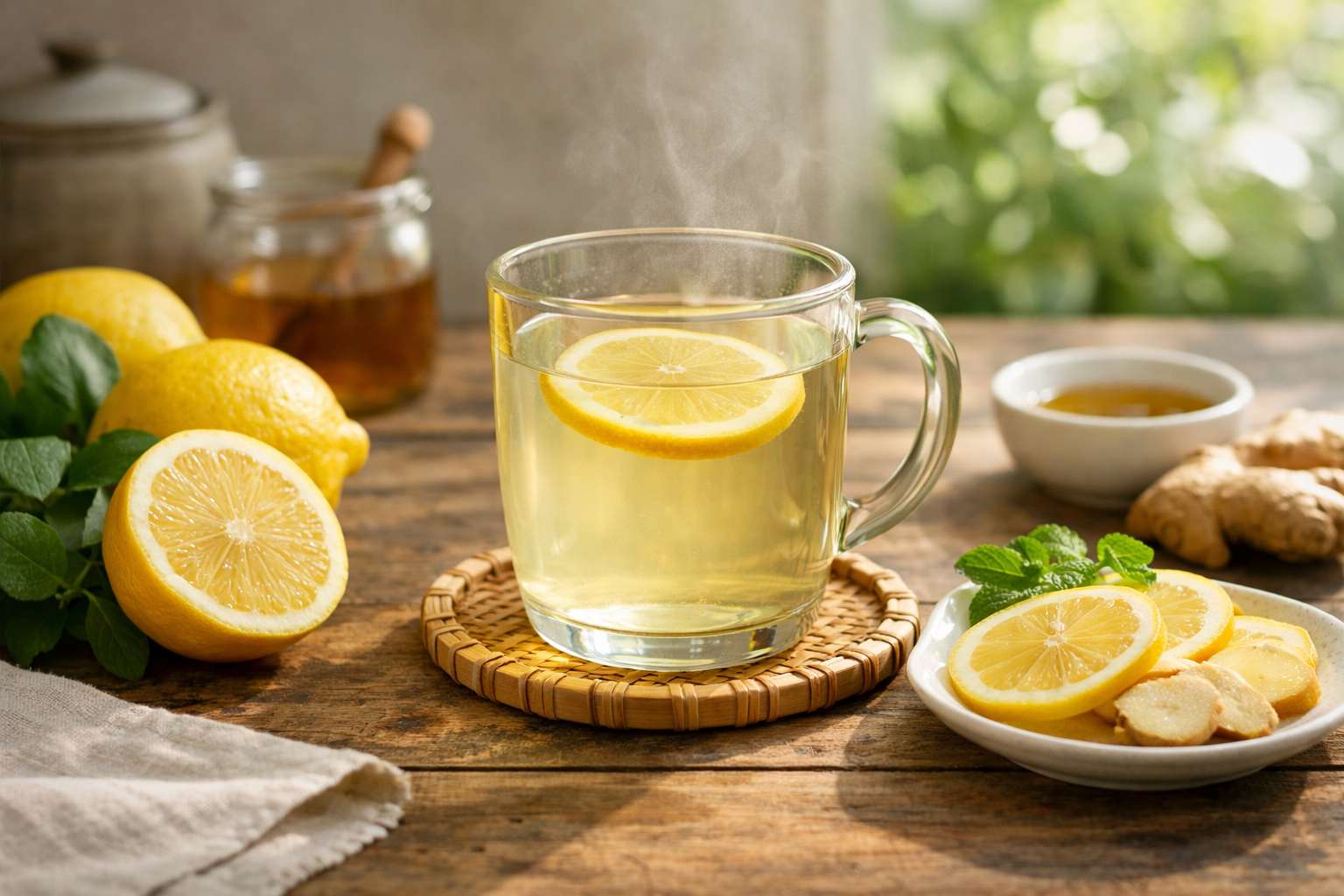 Một ly nước chanh ấm giúp thanh lọc gan vào buổi sáng