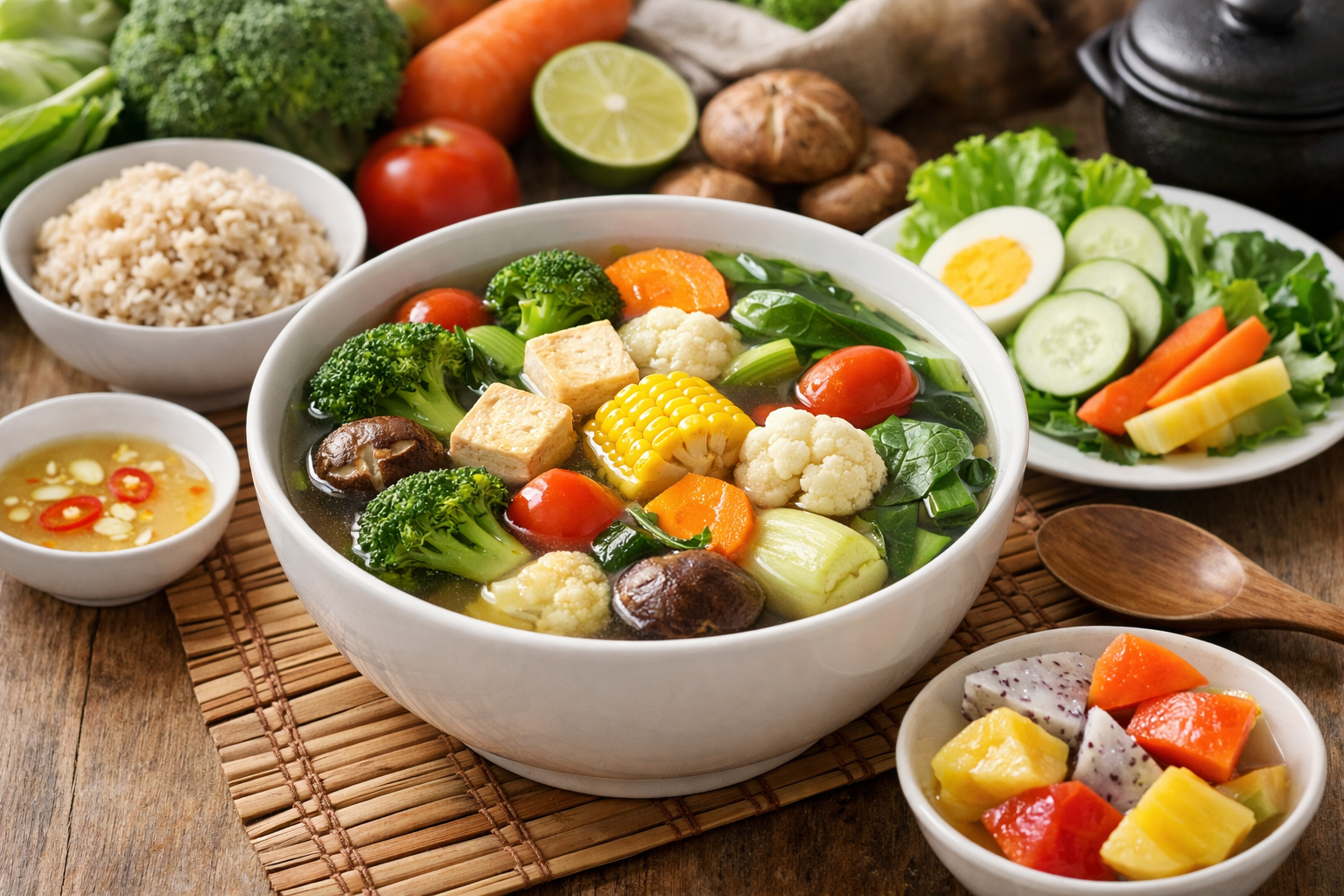 Canh rau củ quả bổ sung vitamin và khoáng chất thiết yếu cho cơ thể