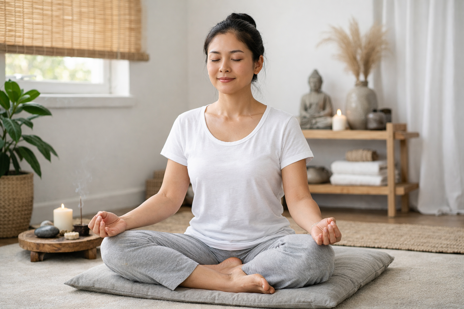 Hướng dẫn tư thế ngồi thiền định giảm căng thẳng đúng cách